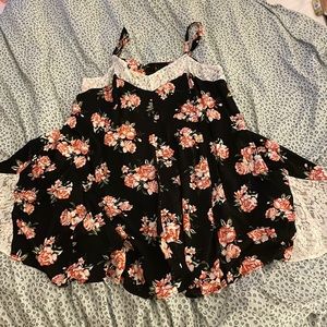 Torrid trapeze dress. Floral and lace. Size 1